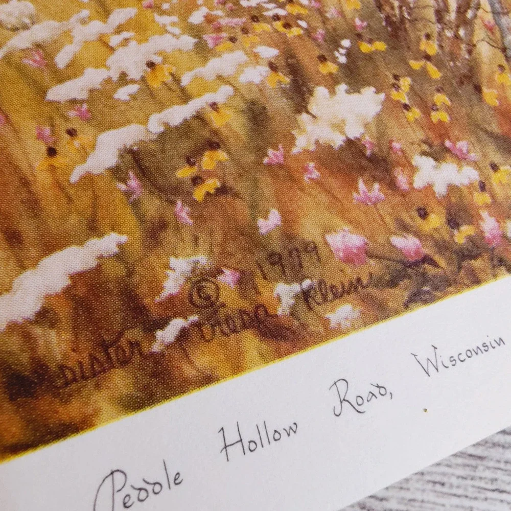 Vtg 1979 Autumn Floral Greeting Card Blank Sister M Presa Klein Wisconsin Note